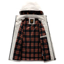 Men’s Waterproof Winter Jacket with Hood and Warm Lining